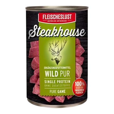 Fleischeslust Steakhouse Våtfoder Pure Vilt 800g